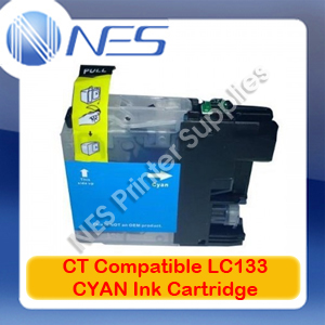 CT Compatible LC133C CYAN Ink Cartridge for Brother MFC-J870DW/MFC-J6920DW/MFC-J6720DW/MFC-J6520DW/MFC-J650DW
